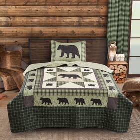Dq10076t Virah Bella - Bear Star Twin Quilt Set Damaged Packaging