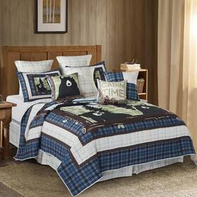 Dq10109k Virah Bella - Unexpected Visitors Lightweight Reversible King Quilt Set