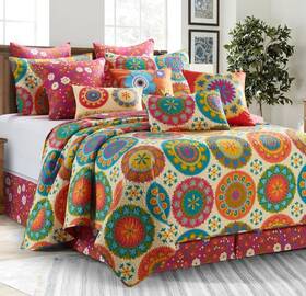 Dq504k Virah Bella - Suri Lightweight Reversible Quilt Set