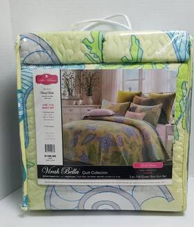 Dq507fq Virah Bella 3 Piece Full/queen Quilt Set Beach Dreams 90 Inch X90 2 Shams