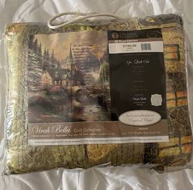 Dq5425q Virah Bella Full/queen Quilt Set Dogwood Chapel The Lords Prayer 3pc Multicolor