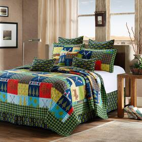 Dq551t Virah Bella - Lake And Lodge Twin Quilt Set Damaged Packaging