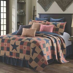 Dq669fq Virah Bella - Mountain Cabin Blue Lightweight Reversible Full/queen Quilt Set