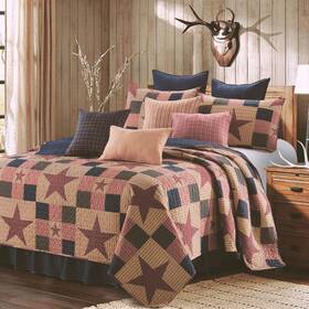 Dq669t Virah Bella - Mountain Cabin Twin Lightweight Reversible Quilt And Pillow Sham