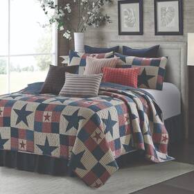 Dq670k Virah Bella - Mountain Cabin Gray Lightweight Reversible King Quilt Set