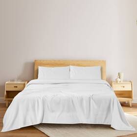 06010001081blc Visi-one Blc White King Sheets Brushed Microfiber Size Egyptian Bedding Extra S