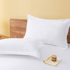 Vve250221-1 Vveiiye Standard Pillow Shams Set Of 2 White Soft Microfiber Cove