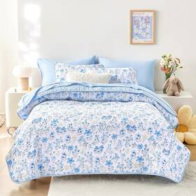 Wake In Cloud 445026261296 - Floral Quilt Set Coquette Cottagecore Shabby Chic Flower For Wo