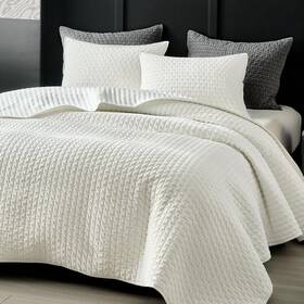 Warmdern 791162449393 Luxury Velvet Quilt Set - King Size Cross Stitch Quilts Soft Lightwe