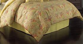 15969 Waverly Swept Away Berry Paisley 4-piece Reversible Comforter Shams Bedskirt