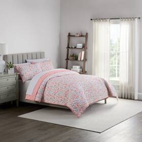27126600642 Waverly Traditions Vintage Speckle 3 Piece Quilted Pattern Bedding Set King B