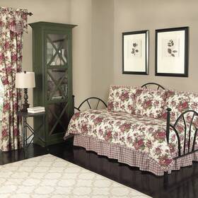 Waverly 885308366269 Norfolk Modern Farmhouse Floral 5-piece Reversible Daybed Quilt Bedspread Set