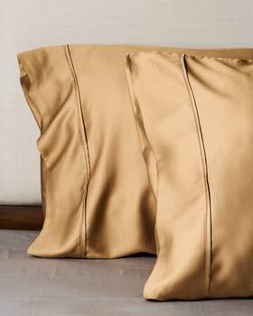 Weddingly 87 Giza P30 Tau Cea Certified 100% Egyptian Cotton Pillowcases Accredited Gold Seal Taup