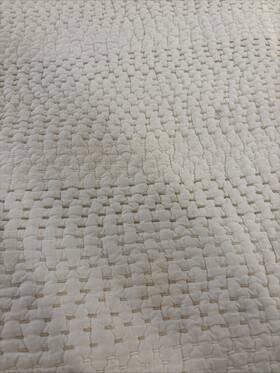 1851853 West Elm Silky Tencel Pick Stitch King/cal. King Quilt Sand Pre-owned Read