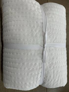 4573828 West Elm Solid Voile Quilt King Cal White