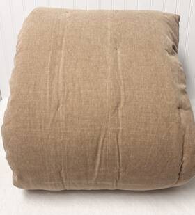 473970 West Elm Classic Cotton Velvet Tack Stitch Quilt Comforter King Dark Sandalwood