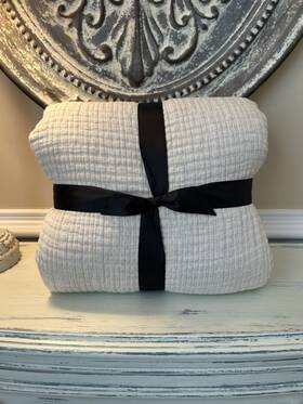 8591681 West Elm European Flax Linen King/cal. King Blanket Natural Pre-owned Read