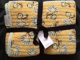 9696882 West Elm Rhode Toulon Reversible Quilt Full/queen Yellow/dijon New