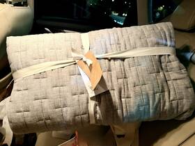 Mca19s23rs0b0z0g0stbs00nr0su West Elm Counterpoint Quilt Twin / Xl Ecru Linen Cotton New With Tags
