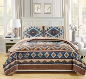 Western Essence 445028117126 Rustic Southwestern Native American Tribal Navajo Design Oversized Bedsp