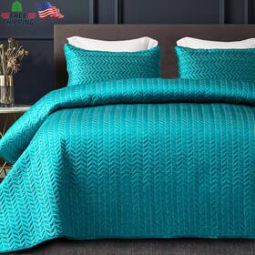 Whale Flotilla 313036595564 Silky Soft Satin Quilt King Size Luxury Reversible Lightweight B