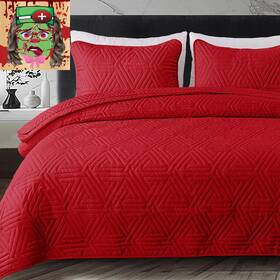 Whale Flotilla 313096333373 2-piece Twin Size Quilt Set/bedspreads/coverlets For All Season