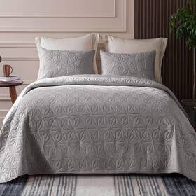 Whale Flotilla 782931914983 King Quilt Bedding Set Soft Light Grey Bedspreads Quilts Size For All S