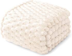 Wf-gt90104-wt Whale Flotilla King Size Blanket For Bed With 90x104 Inch Ivory