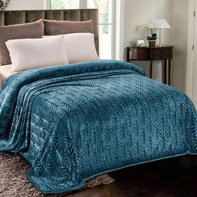 Wf-rz90104-hl Whale Flotilla Flannel Fleece King Size 90 Inch X104 Teal