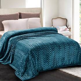 Wf-wx9090-hl Whale Flotilla Flannel Fleece Queen Size Bed Blanket 90x90 Inch Teal