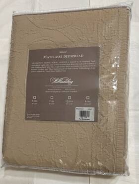 Williamsburg 048975018279 Richmond Matelass Bedspread 100% Cotton Linen - Full Size