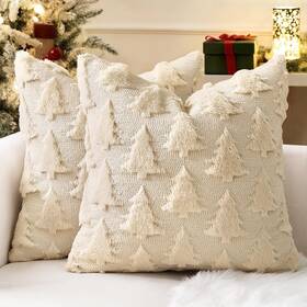 B0fgv5619w Woaboy Christmas Tree Decorative Pillow Covers Faux Wool Soft Plush Throw Pil