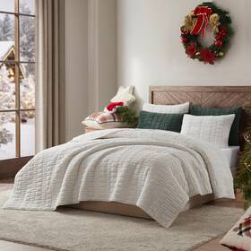 Wonderful 014113204286 Best White Faux Fur Quilt Set Twin 2 Piece Ivory Soft Warm Plush Fluffy Cream