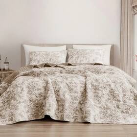 Wonderful 014113205955 King Size Quilted Bedspread Coverlet Set 104 Inch X 90 With 2 Matching Sh