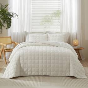 Wondnuga 753947687765 Velvet Full/queen Size Quilt Set 3 Pieces Lightweight Soft Bedspread Coverle