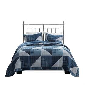 Woolrich 086569729774 Reversible Quilt Set - Cottage Styling Reversed To Solid Color All Season Li