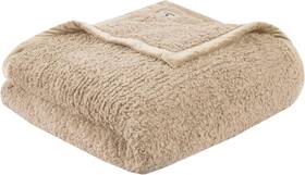 Wr51-2215 Woolrich John Rich & Bros. Burlington Berber Blanket Super Soft Cozy Full/queen Tan