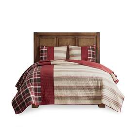 Wr13-3234 Woolrich Reversible Quilt Cabin Lifestyle Design - All Season Breathable Coverl