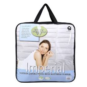9009073 Wooltara Imperial Cotton Japara Wool Rich Mattress Topper - Queen Bed