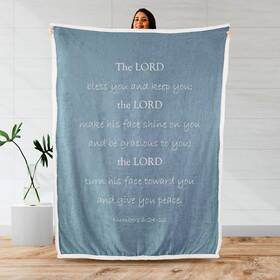 Worthy Expressions 860009419308 Prayer Blanket - Ultra Soft Warm Double Layer Scripture Bedspread 50 Inch X65 B