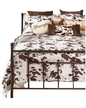 Jw294 Wrangler Cowhide Quilt Set - Queen