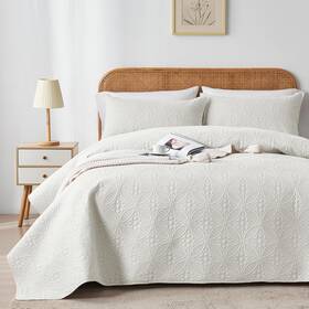 B0fcmkv35h Wuruibo Full Queen Quilt Set Cream Microfiber Lightweight Bedspread Ultrasonic E