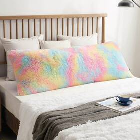 Xegezt21x54-chzrch Xege - Rainbow Shaggy Faux Fur Body Pillow Cover Tie Dye Fluffy Bed New Xegezt21x54-chzrch Xege - Rainbow Shaggy Faux Fur Body Pillow Cover Tie Dye Fluffy Bed New