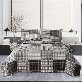 Ycosy 192408577670 Queen Size Quilt Set Bedding Plaid Patchwork Bedspread Soft Lightweight Q