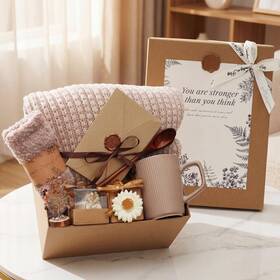Cilsfi1273 Yeerswag Get Well Soon Gifts Baskets For Women Thinking Of You Gift Self Care Brown