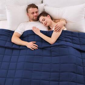 Yescool 698596051034 King Size Weighted Blanket For Adults 20 Lbs 80 Inch 80x87-20 Blue