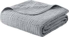 Fb-l-005 Yoofoss Ae Muslin Blanket 100% Organic Cotton Throw Large 50 Inch X 60 Grey
