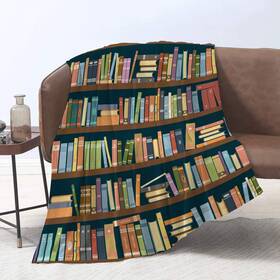 Yunine 881286914638 Shelves Are Full Of Library Books Super Soft Throw Blanket For Bed Cou