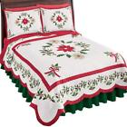 Yunt5 Collections Etc Christmas Bed Reversible Garland Quilt Bedding Cover King