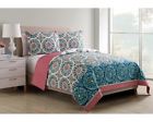Z1a-2qt-twxt-in-multi Z1a Vcny Home Zinnia Printed Medallion Quilt Set